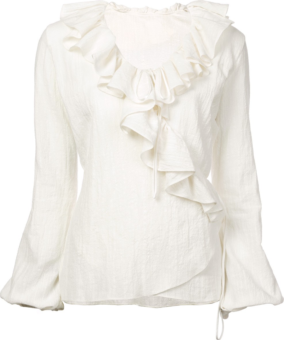 Juan Carlos Obando ruffle wrap blouse