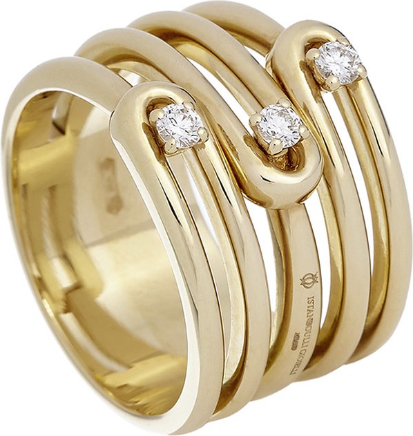 Istanboulli Gioielli Milano Anima 18k 5-Row Diamond Ring, Size 7.5