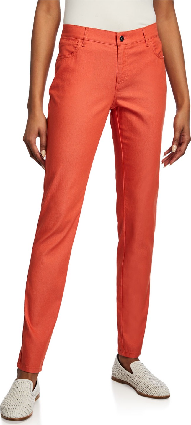 Lafayette 148 New York Mercer Primo Stretch-Denim Mid-Rise Skinny Jeans