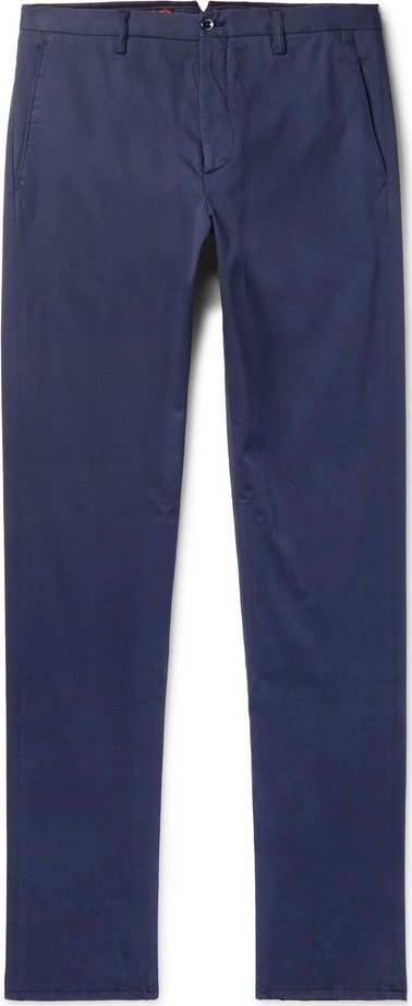 Zanella Noah Slim-Fit Garment-Dyed Cotton-Blend Chinos