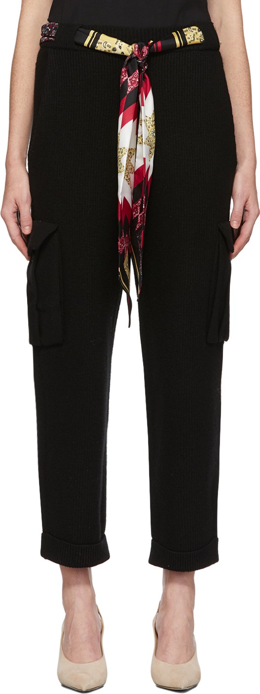 Alanui Black Cashmere & Wool Lapponia Trousers