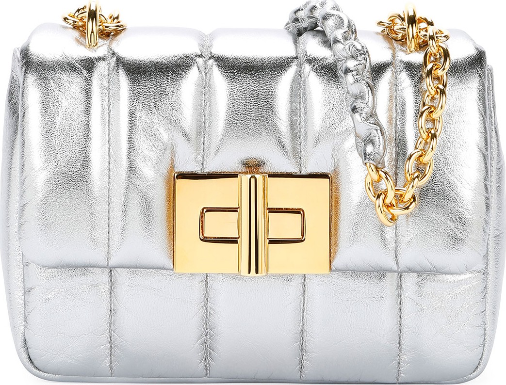 TOM FORD Natalia Small Soft Metallic Leather Shoulder Bag