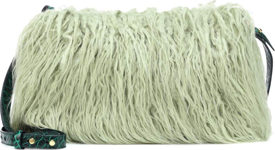 Dries Van Noten Faux fur shoulder bag