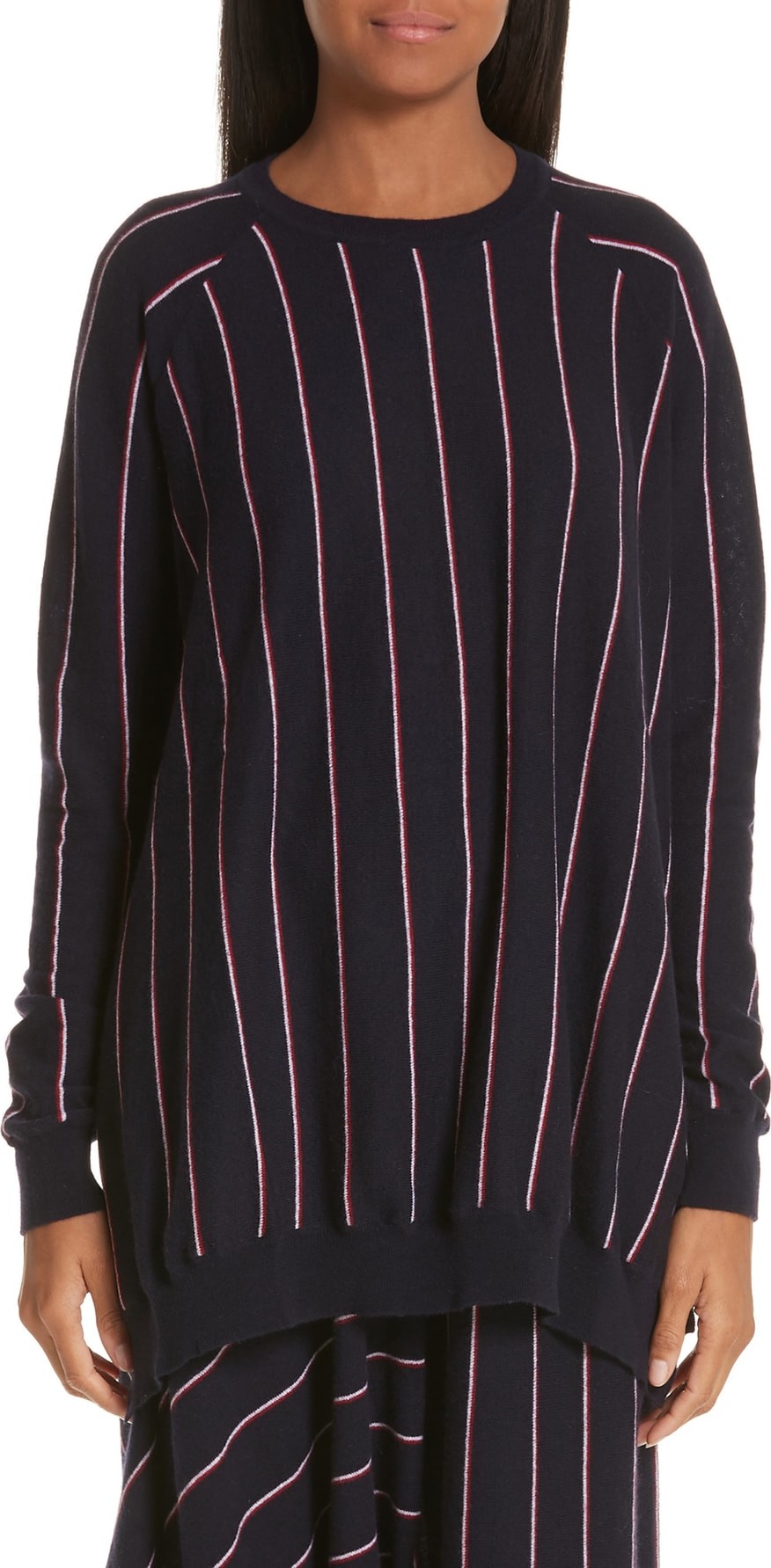 Stella McCartney Stripe Asymmetrical Sweater