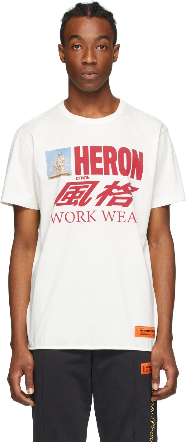 Heron Preston White Heron Horse T-Shirt