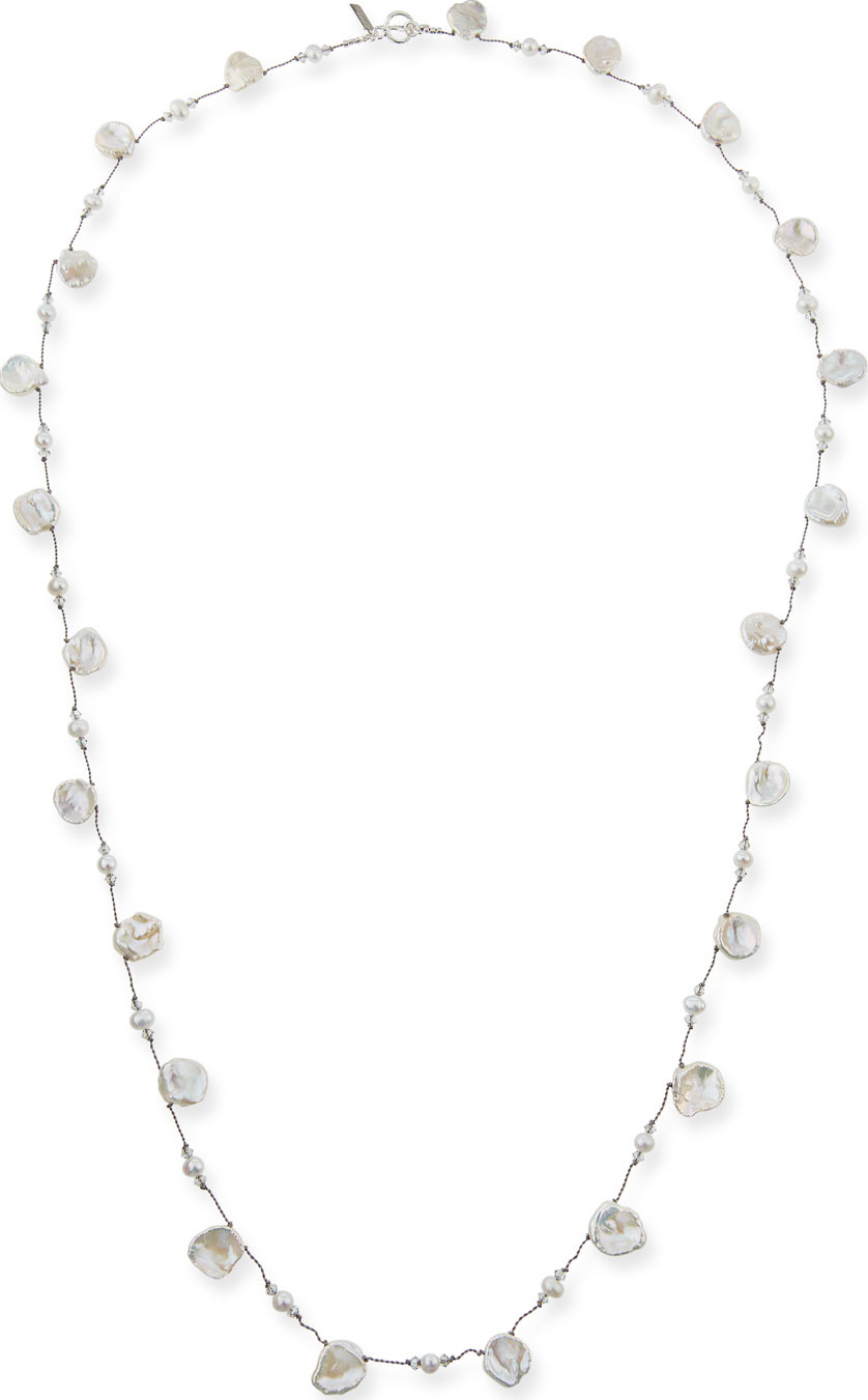Margo Morrison Pearl Combination & Crystal Necklace