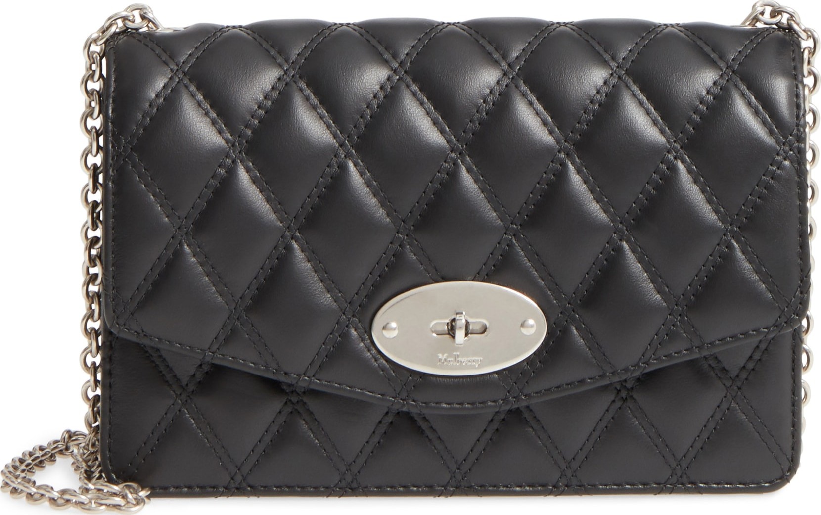 Mulberry Small Darley Lock Quilted Calfskin Leather Clutch