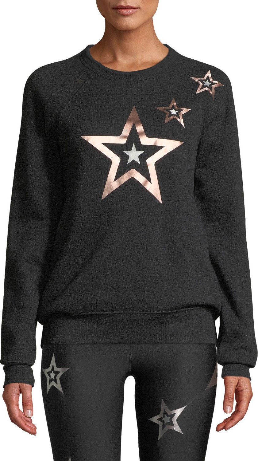 ULTRACOR Pop Star Printed Boyfriend Pullover Sweatshirt