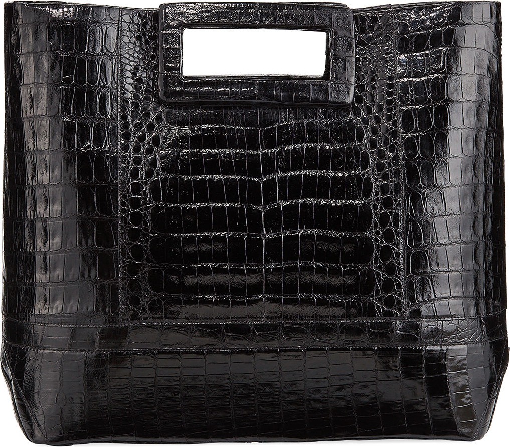 Nancy Gonzalez Dani Medium Croc Keyhole Tote Bag