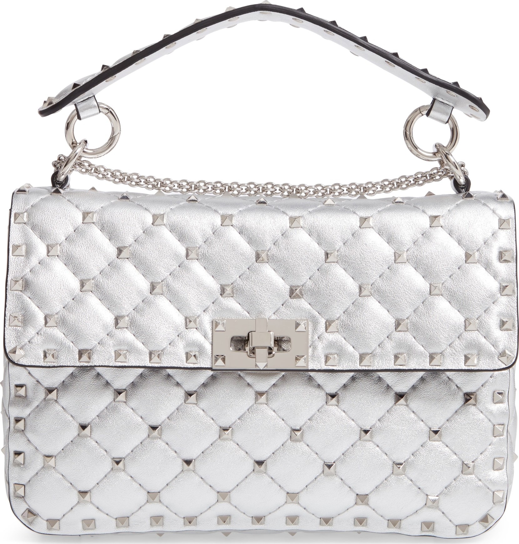 Valentino Medium Rockstud Leather Shoulder Bag