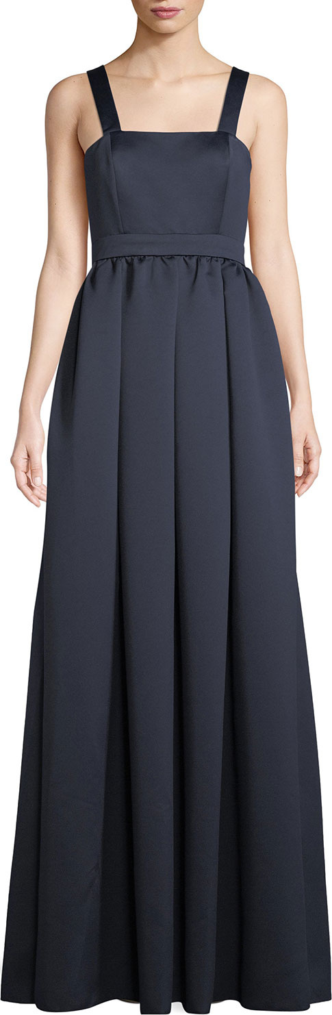 Jay Godfrey London Satin Open-Back Gown