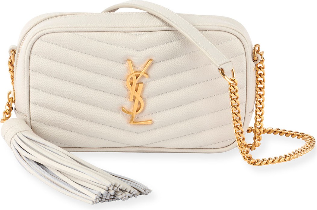 Saint Laurent Lou Mini Grain de Poudre Camera Crossbody Bag