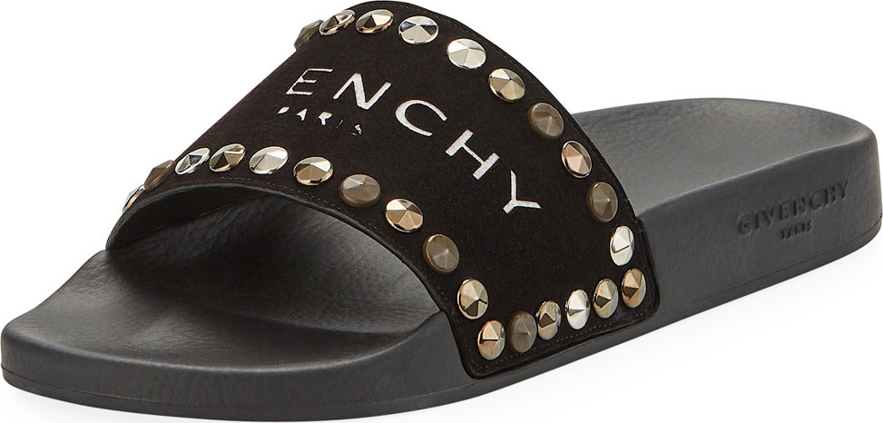 Givenchy Logo Embellished Pool Sandals