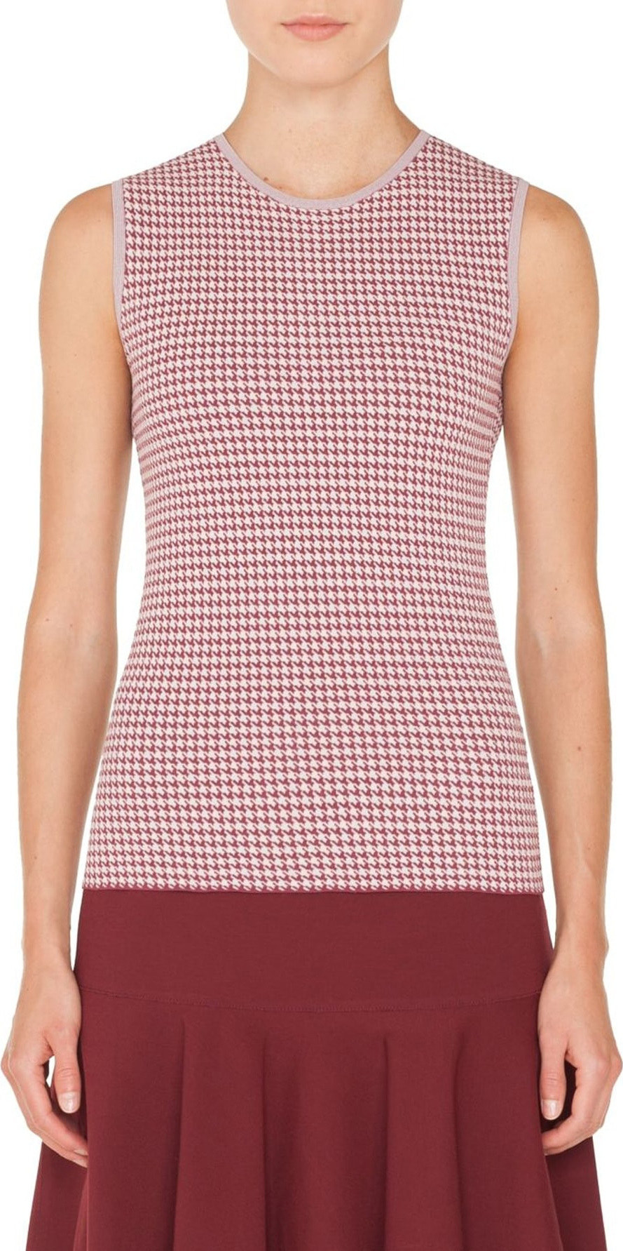 Akris Punto Houndstooth Sleeveless Sweater