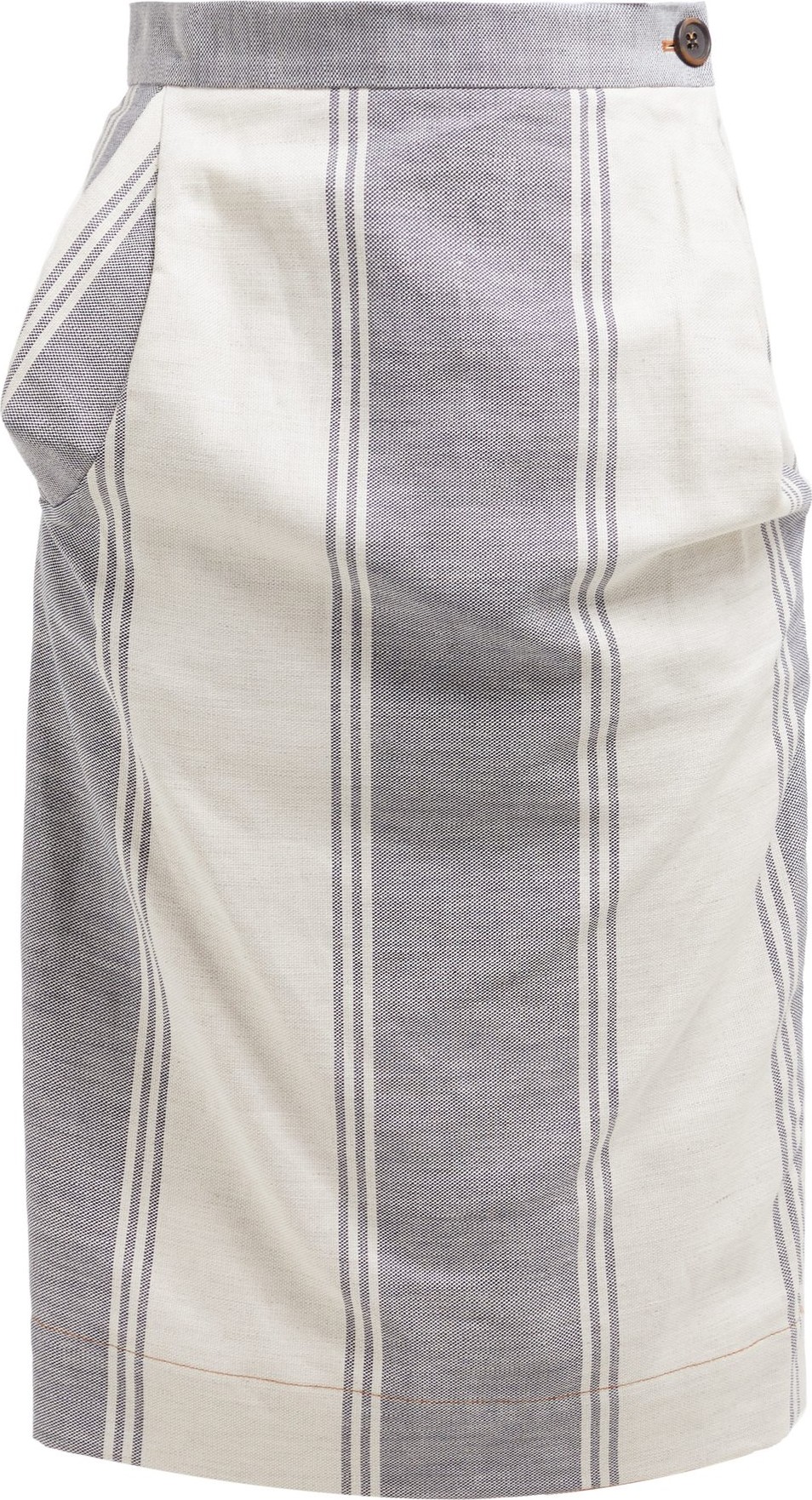 Vivienne Westwood Anglomania Striped cotton-blend pencil skirt