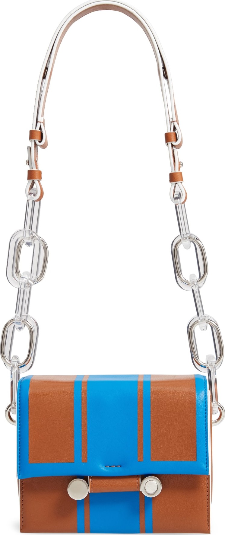 Marni Caddy Racing Stripe Leather Shoulder Bag