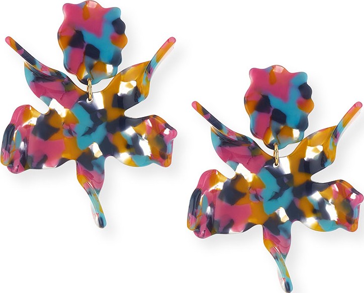 Lele Sadoughi Paper Lily Statement Clip-On Earrings