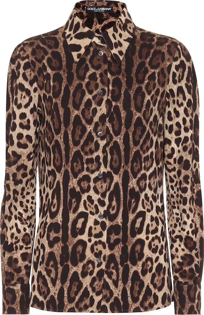 Dolce & Gabbana Leopard-print silk shirt