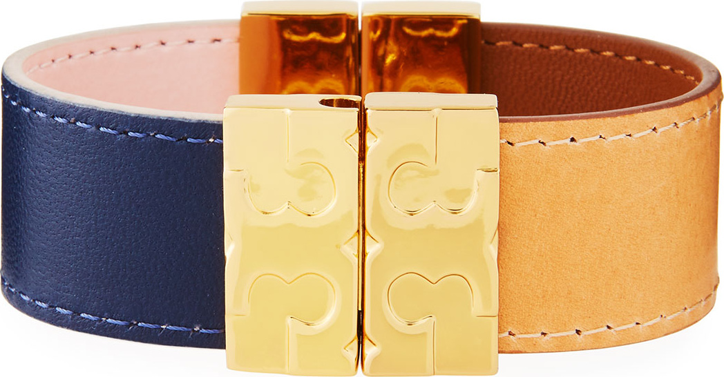 Tory Burch Colorblock Reversible Leather Bracelet