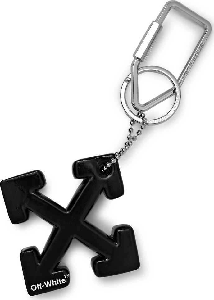 Off White Logo-Print Foam Key Fob