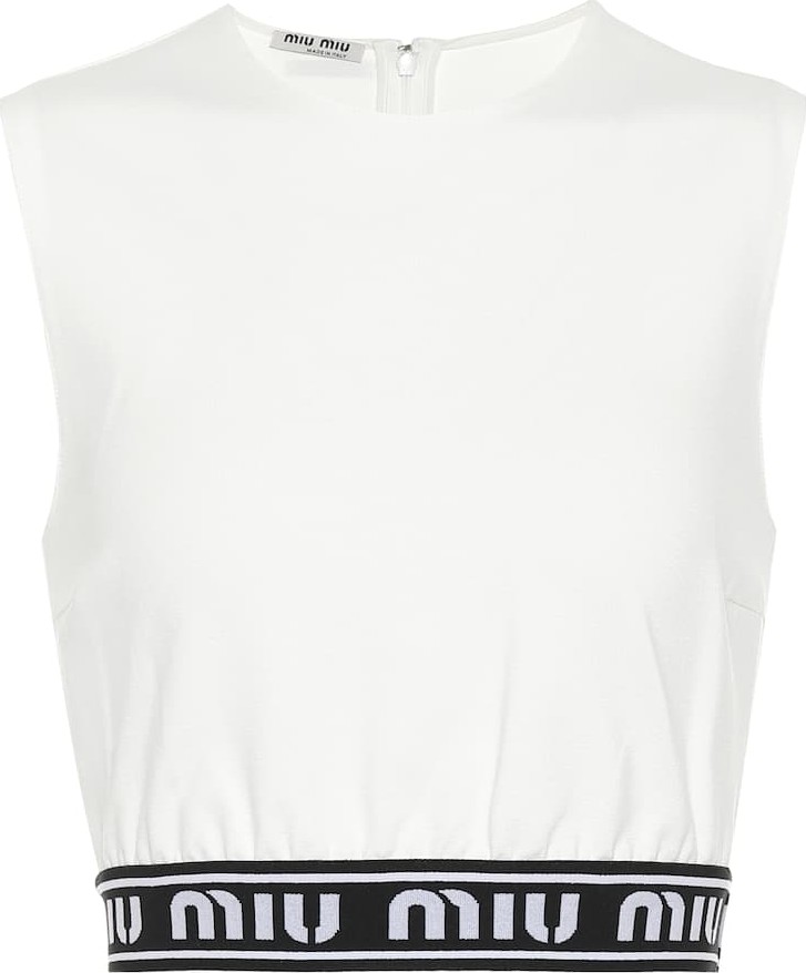 Miu Miu Logo crop top