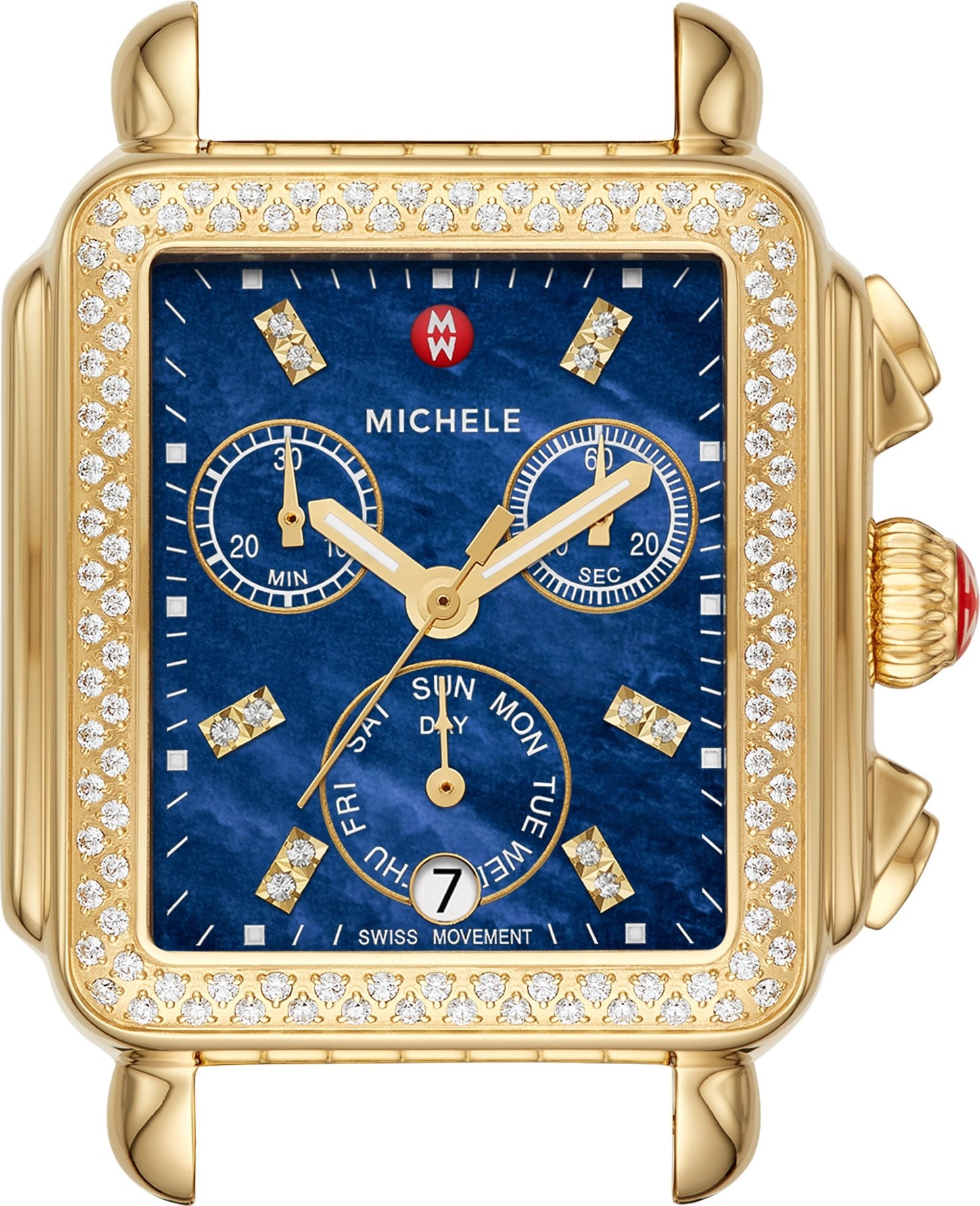 MICHELE Deco Diamond Diamond Dial Watch Head, 33mm x 35mm
