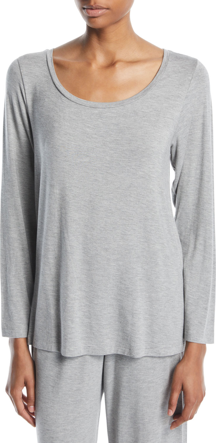 SKIN Lena Long-Sleeve Lounge Top