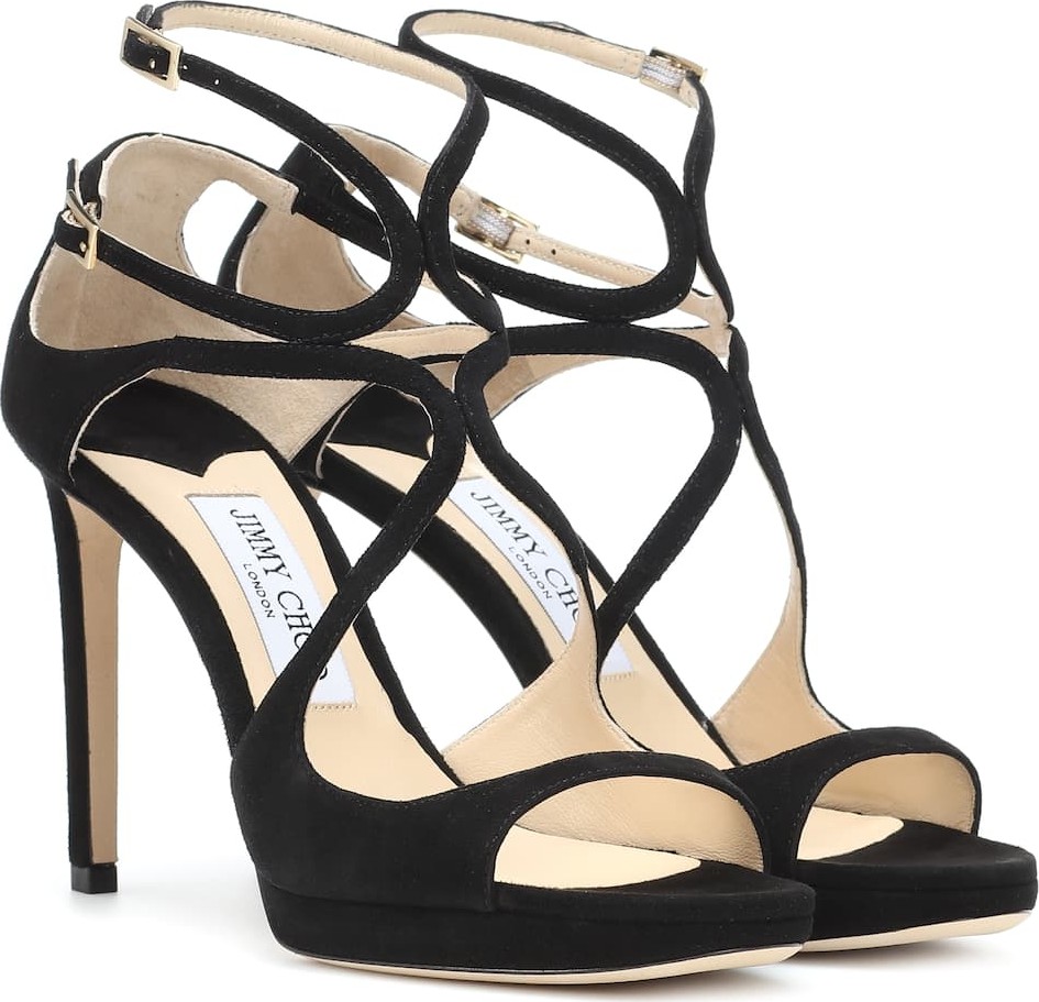 Jimmy Choo Lance 100 suede sandals