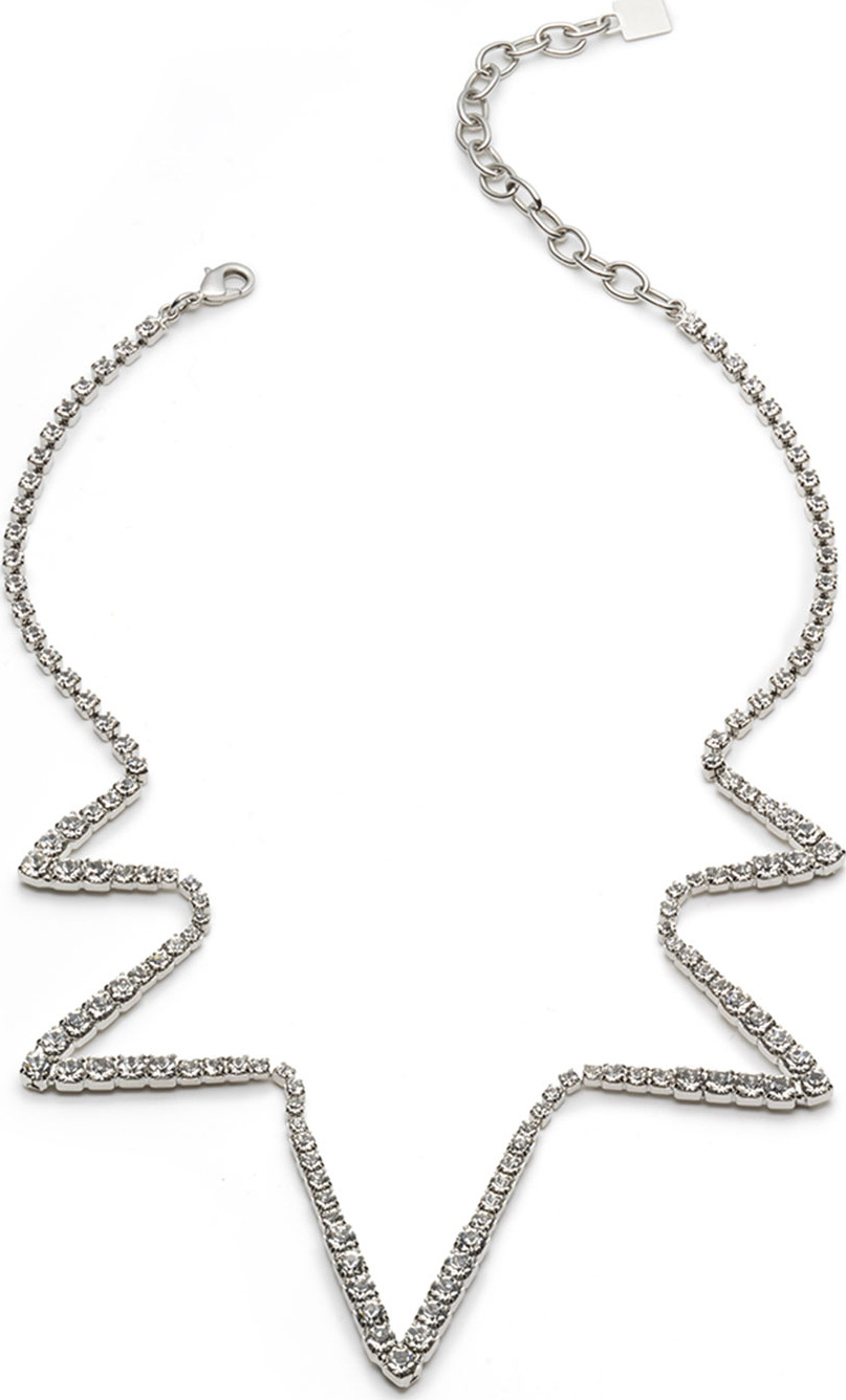 DANNIJO Lotus Crystal Zigzag Necklace