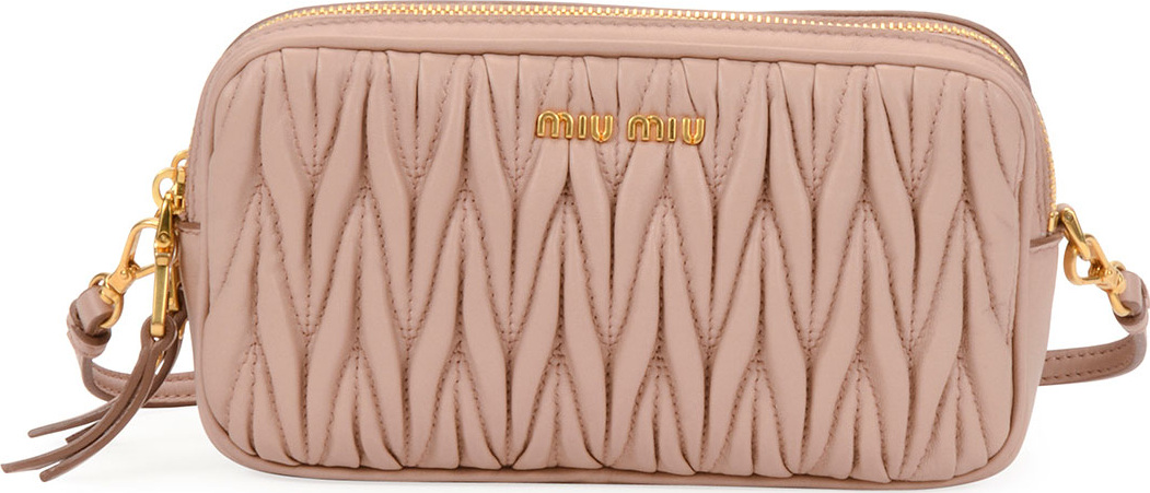 Miu Miu Small Matelasse Tech Crossbody Bag