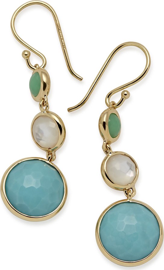IPPOLITA Lollipop 18k 3-Drop Earrings in Pacific