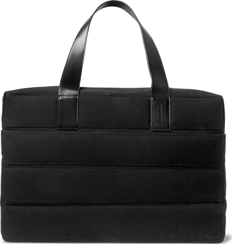 Dries Van Noten Leather-Trimmed Quilted Canvas Holdall