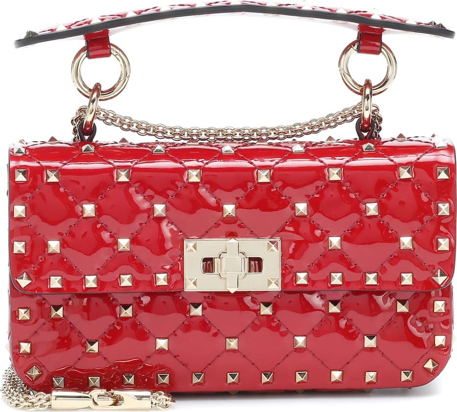 Valentino Valentino Garavani Rockstud Spike Small patent leather shoulder bag