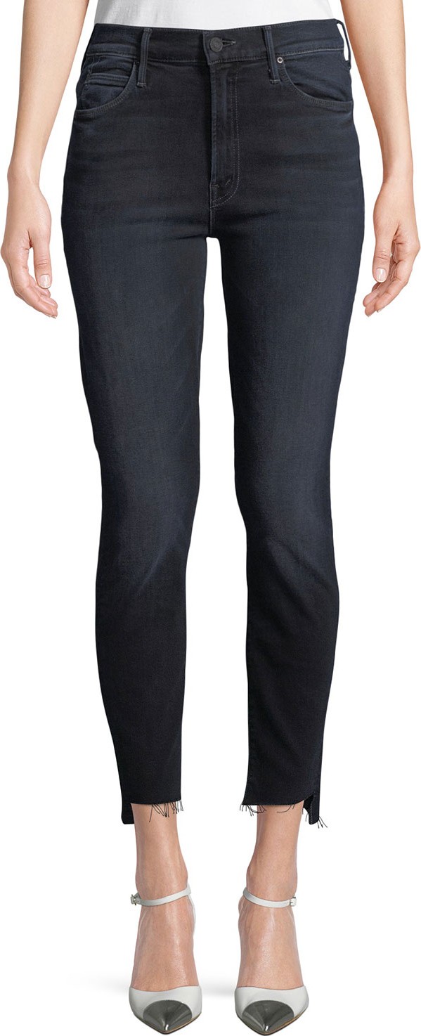 MOTHER Stunner Zip Two Step Fray Skinny Jeans