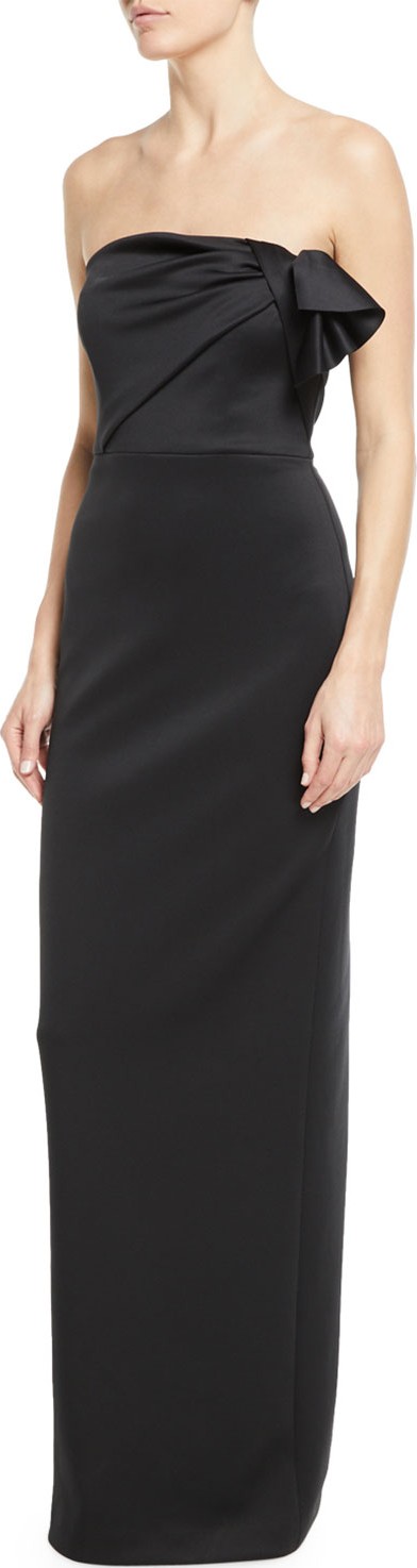Black Halo Divina Strapless Column Gown
