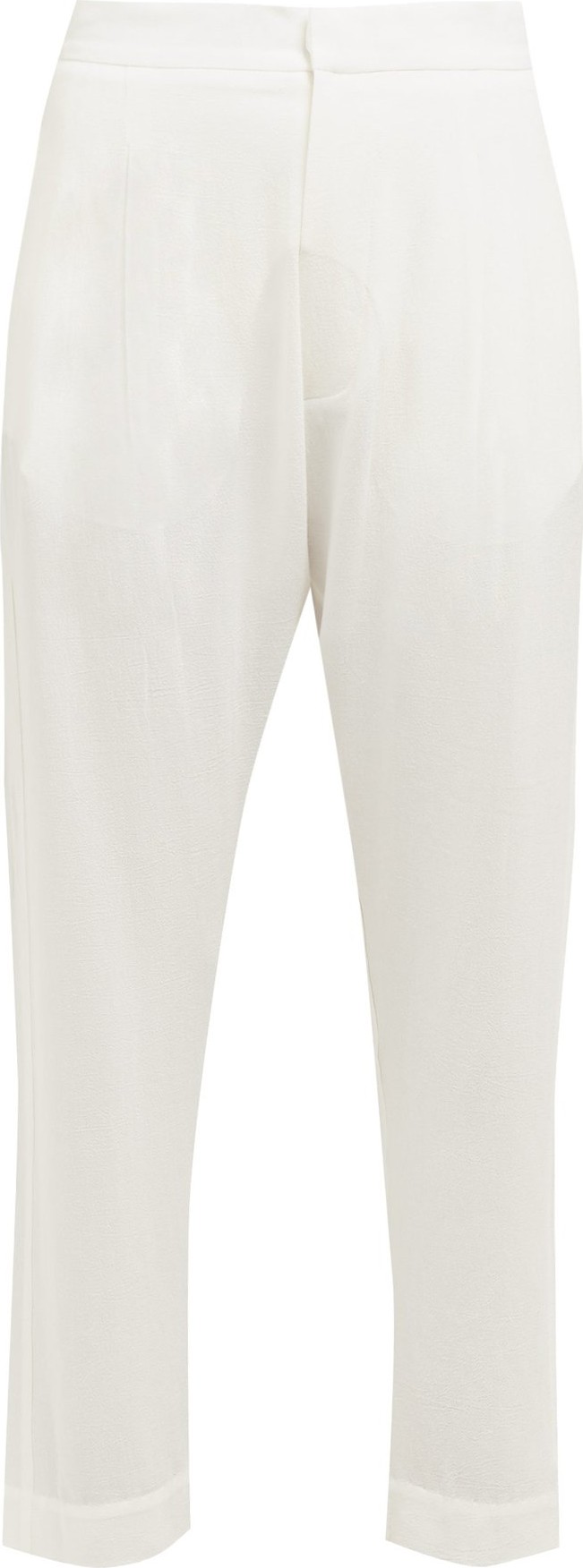 Albus Lumen Safi high-rise cotton-crepe trousers