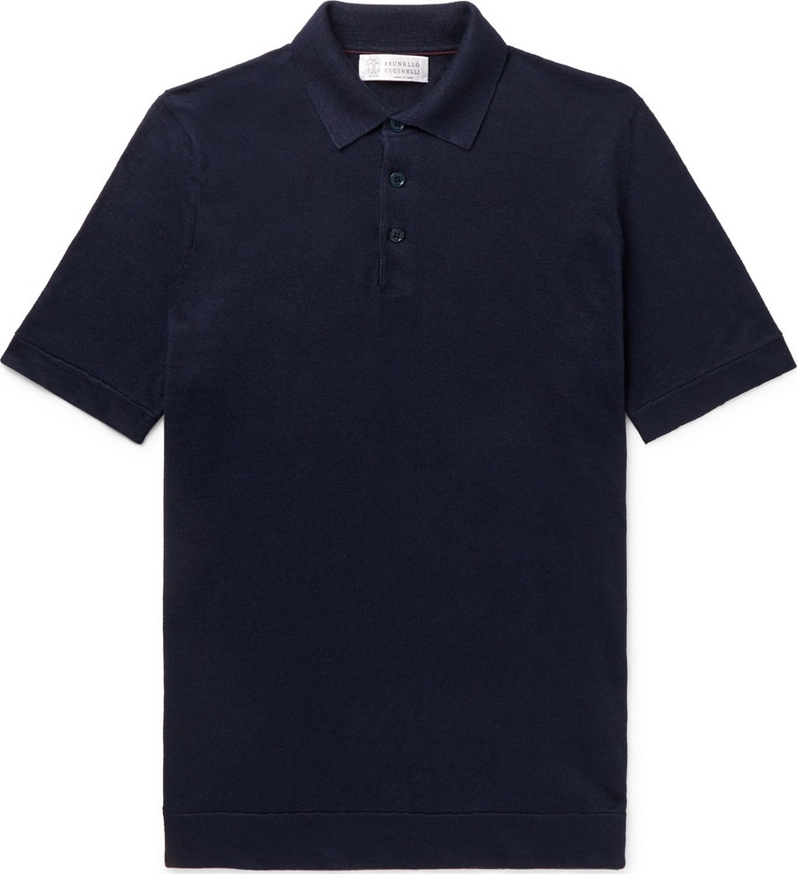 Brunello Cucinelli Slim-Fit Cotton and Linen-Blend Polo Shirt