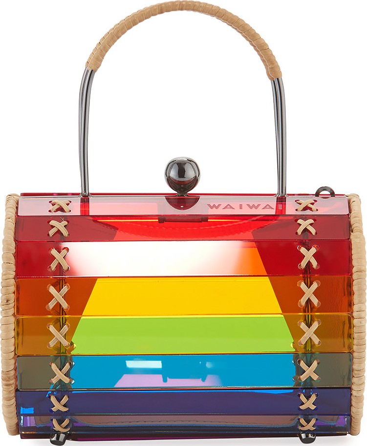 Wai Wai Alix Acrylic Rainbow Top Handle Bag