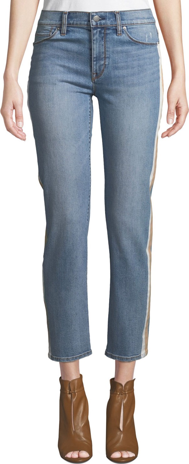 Hudson Nico Mid-Rise Cigarette Jeans w/ Side Stripes Hudson Nico Mid-Rise Cigarette Jeans w/ Side Stripes