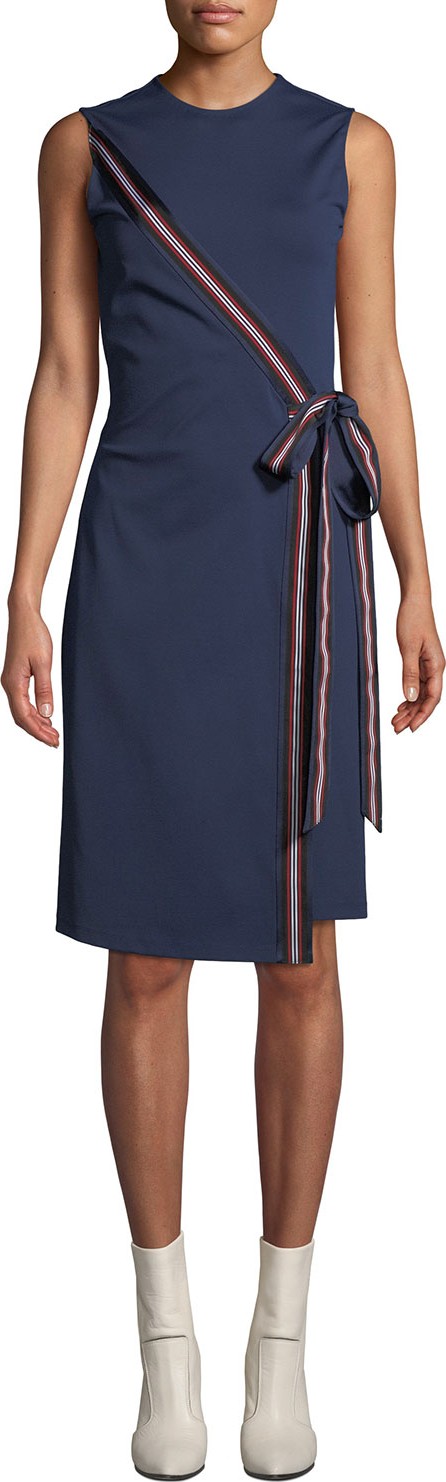 DIANE von FURSTENBERG Lindsey Tie-Front Sleeveless Cocktail Dress