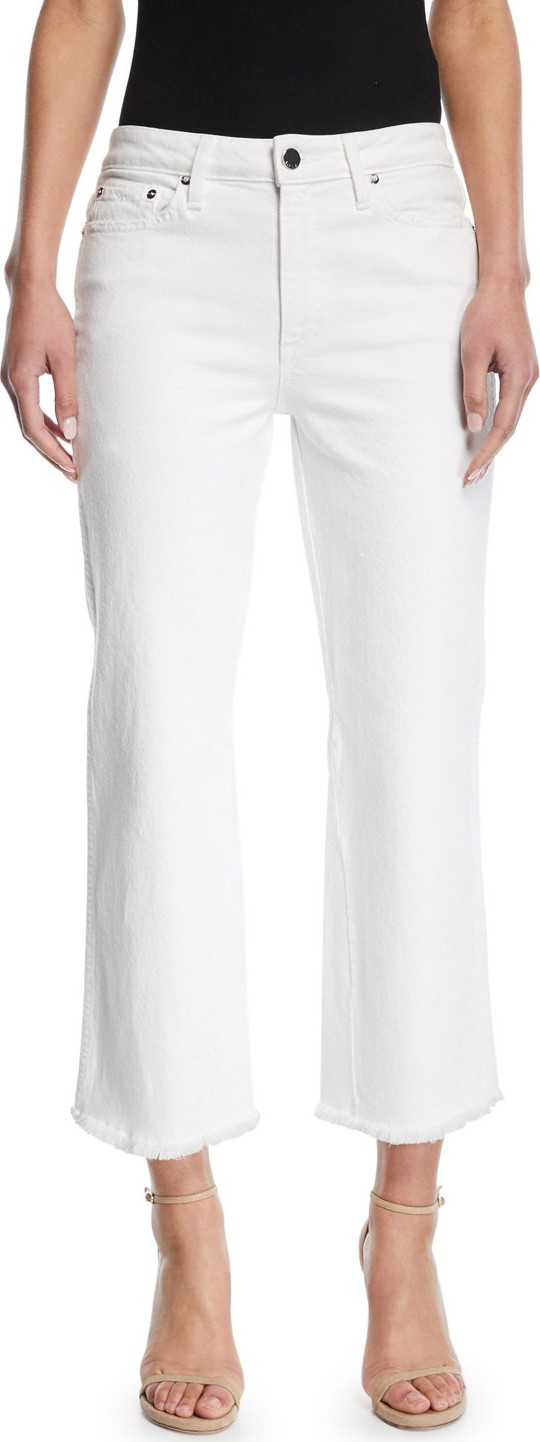 AO.LA by alice + olivia Perfect Cropped Kick Flare Jeans