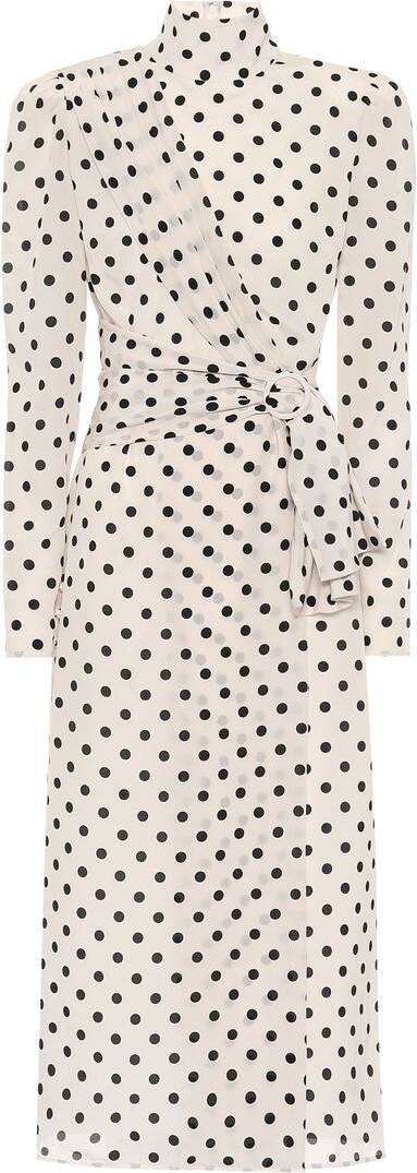 Alessandra Rich Polka-dot silk dress