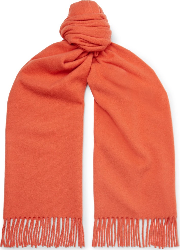 Acne Studios Canada Narrow Fringed Wool Scarf