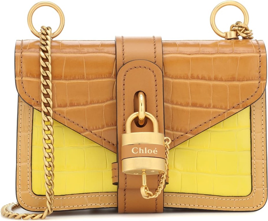 Chloe Aby croc-effect leather shoulder bag