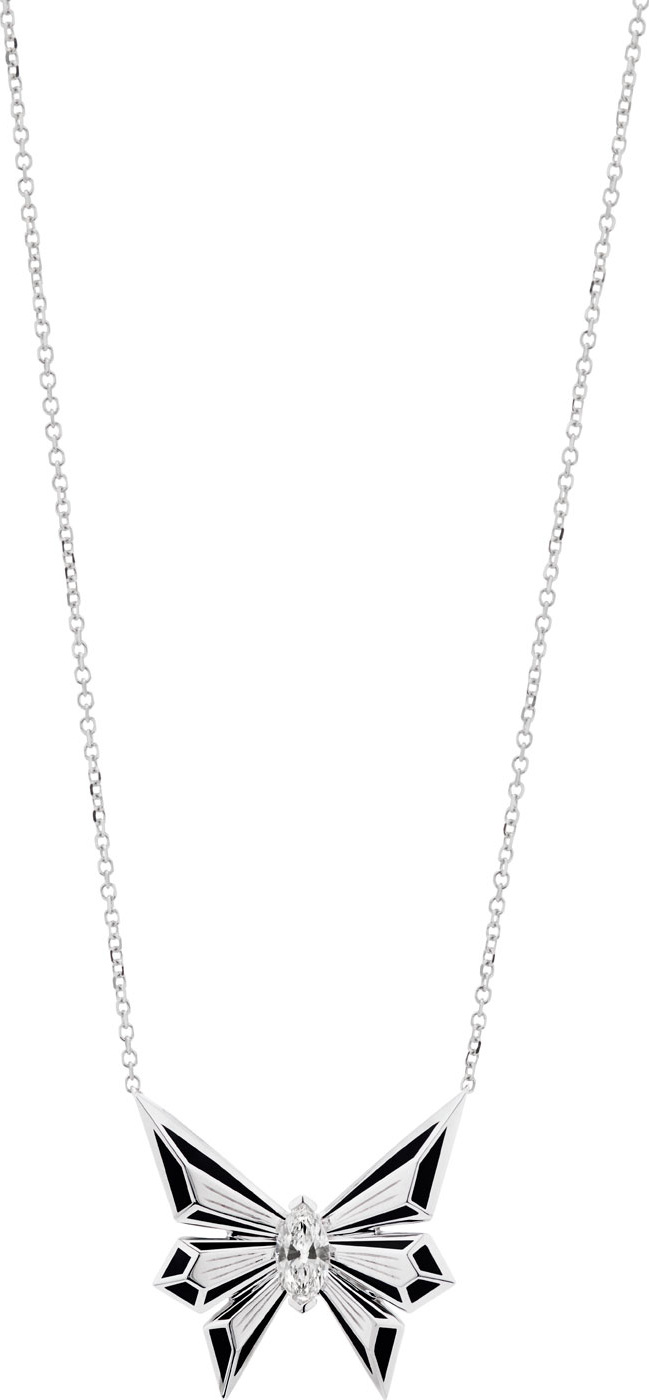 Stephen Webster Fly by Deco Drive 18k Diamond Pendant Necklace
