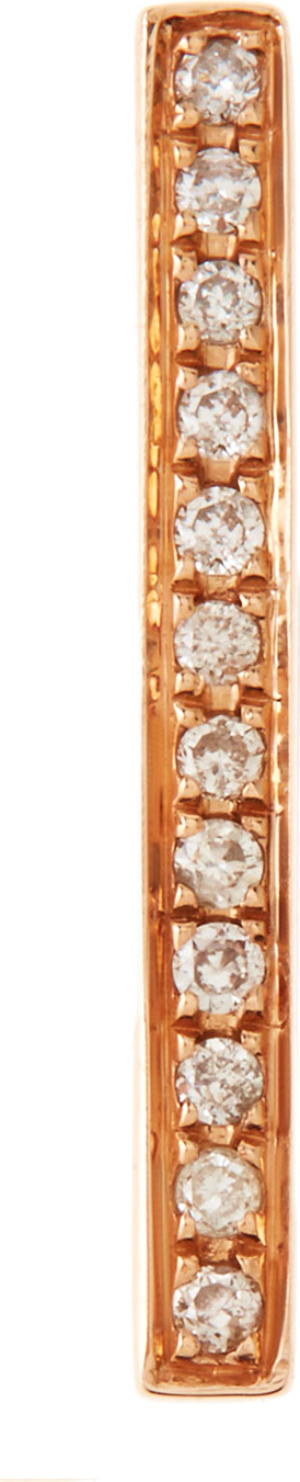 Sydney Evan 14K Medium Bar Single Stud Earring with Diamonds