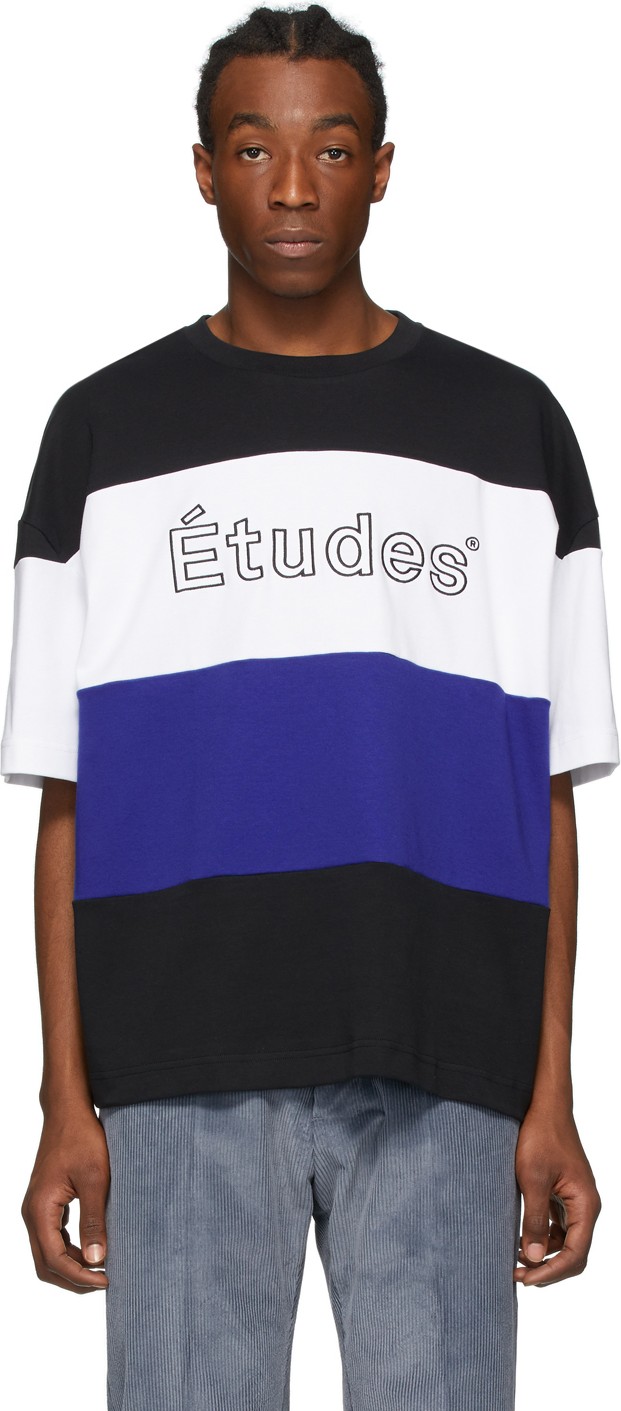 Etudes White & Black Colorblock Spirit T-Shirt