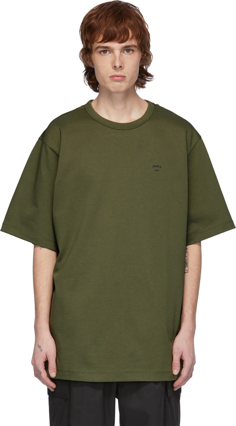 Juun.J Khaki Logo T-Shirt