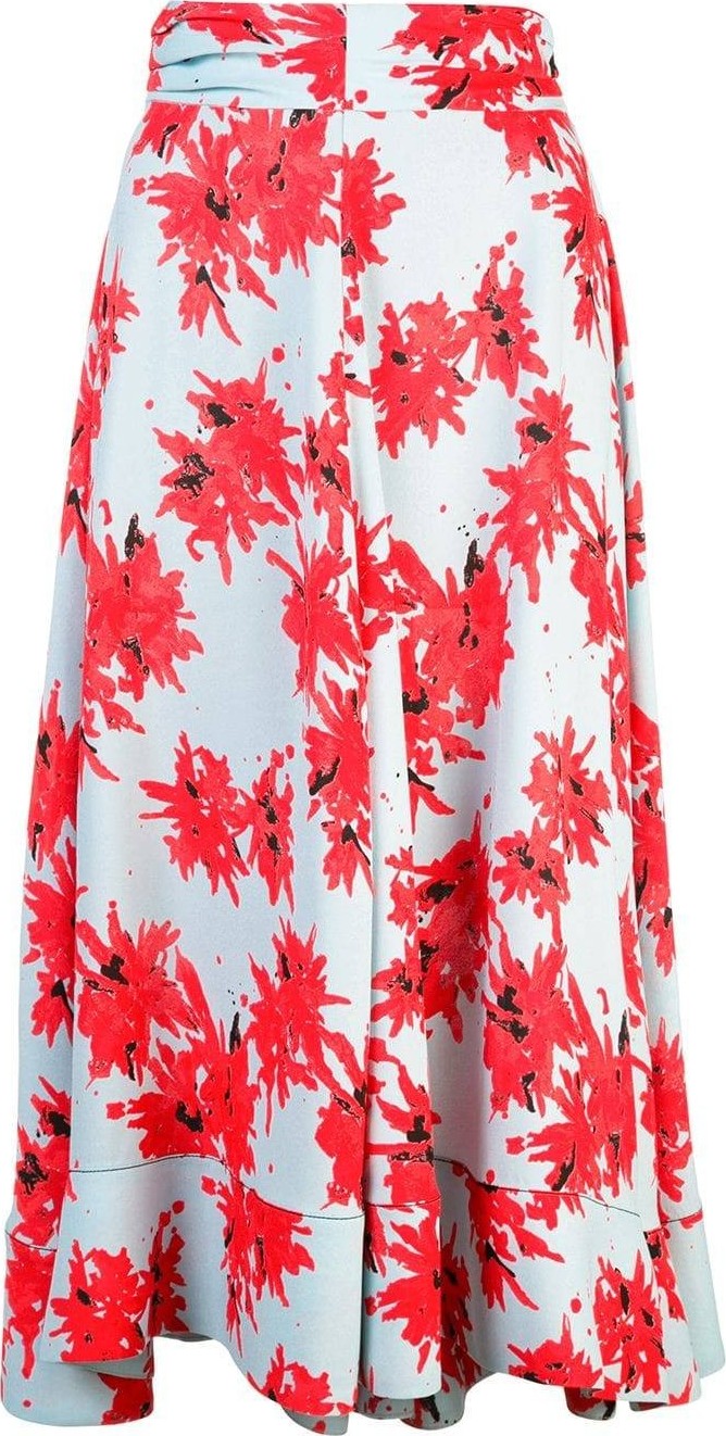 Proenza Schouler Splatter Floral Seamed Skirt