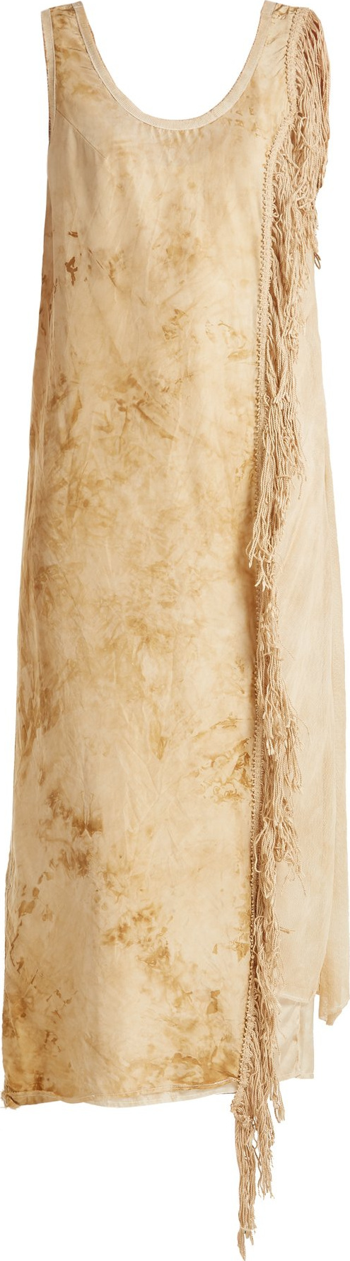 By Walid Sharon antique silk-blend slip dress